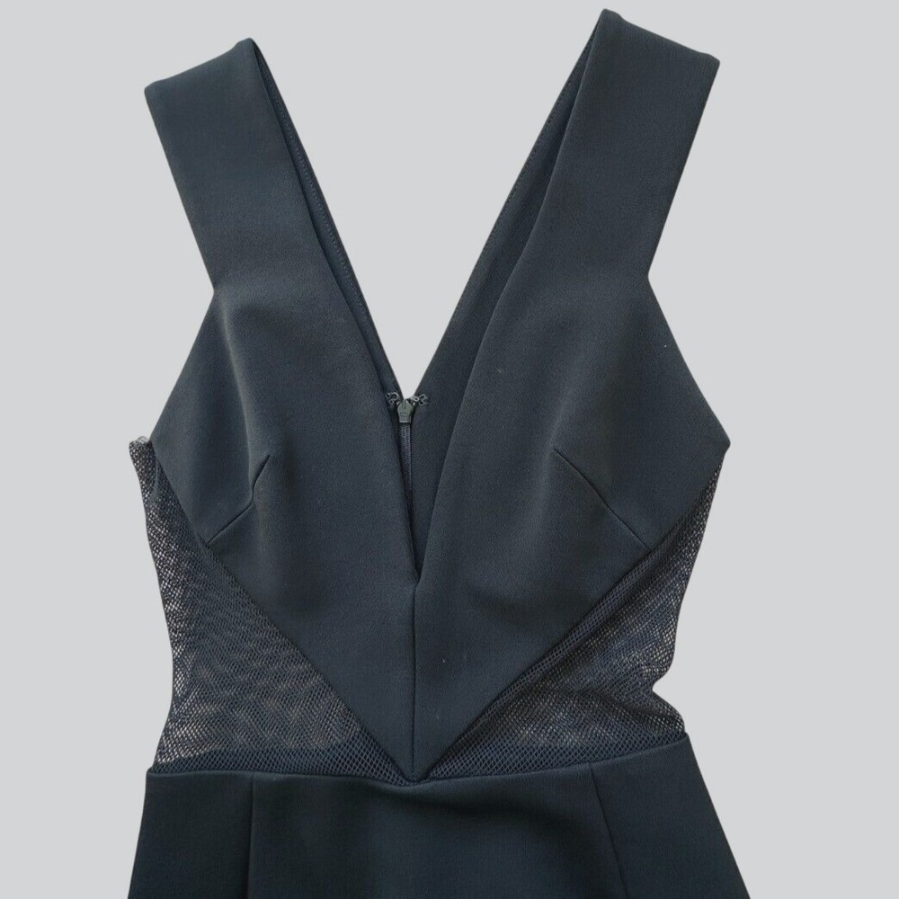 Cushnie et Ochs Mesh Cutout Sheath Midi Dress-Size 0- Black